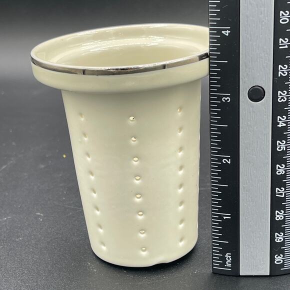 Vintage Hall Blue Bouquet Aladdin Teapot Infuser with Silver Trim - Picture 5 of 5